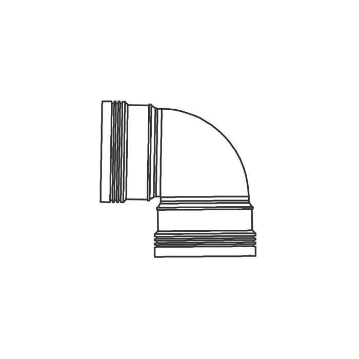 Coude 90° PP F/F - À emboiter - Pour évacuation