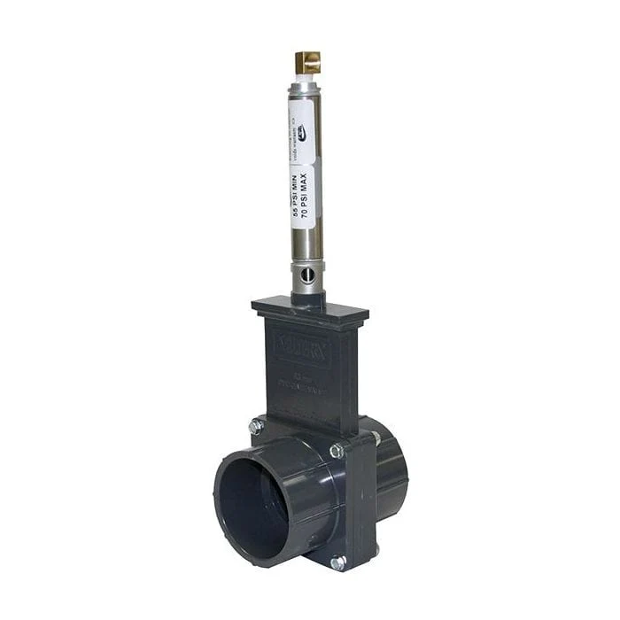 Vanne guillotine pneumatique PVC - À coller - Sous pression