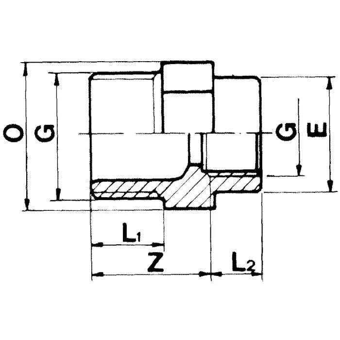 Douille de réduction filet extérieur et intérieur PVC - À filet - Sous pression