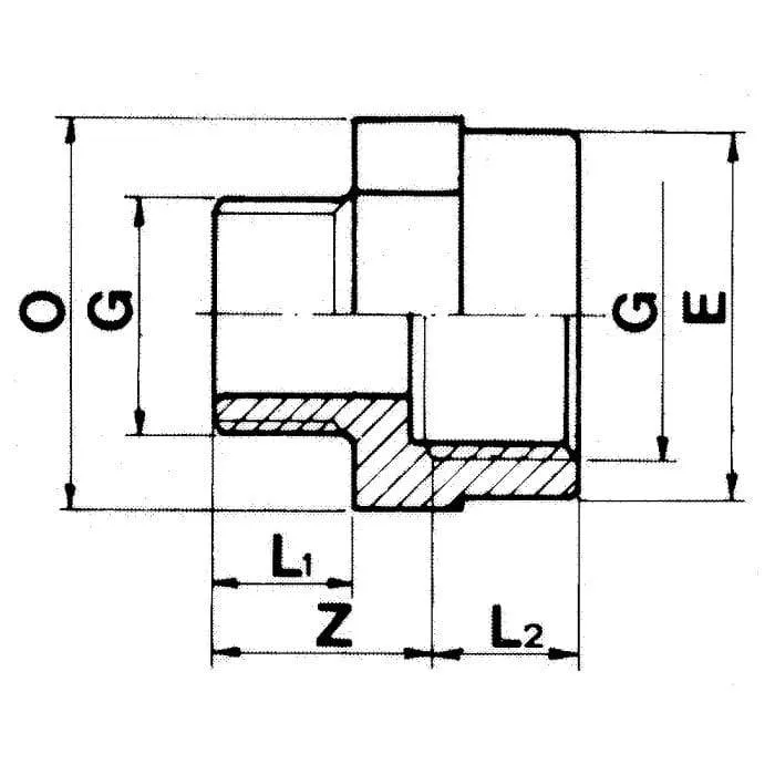 Douille de réduction filet extérieur et intérieur PVC - À filet - Sous pression