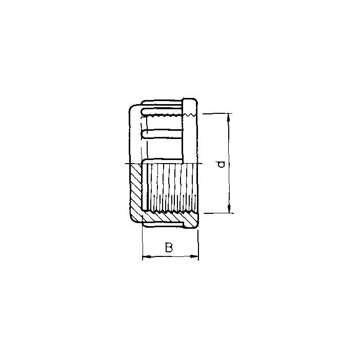 Bouchon avec filet intérieur PVC - À filet - Sous pression
