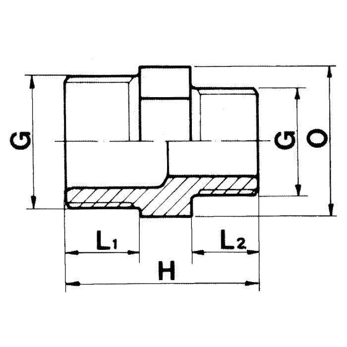 Douille de réduction 2x filet extérieur PVC - À filet - Sous pression