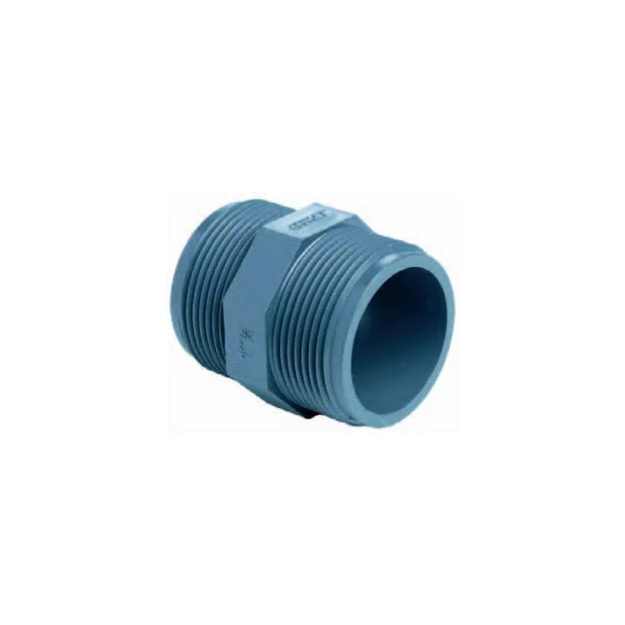 Double douille 2x filet extérieur PVC - À filet - Sous pression