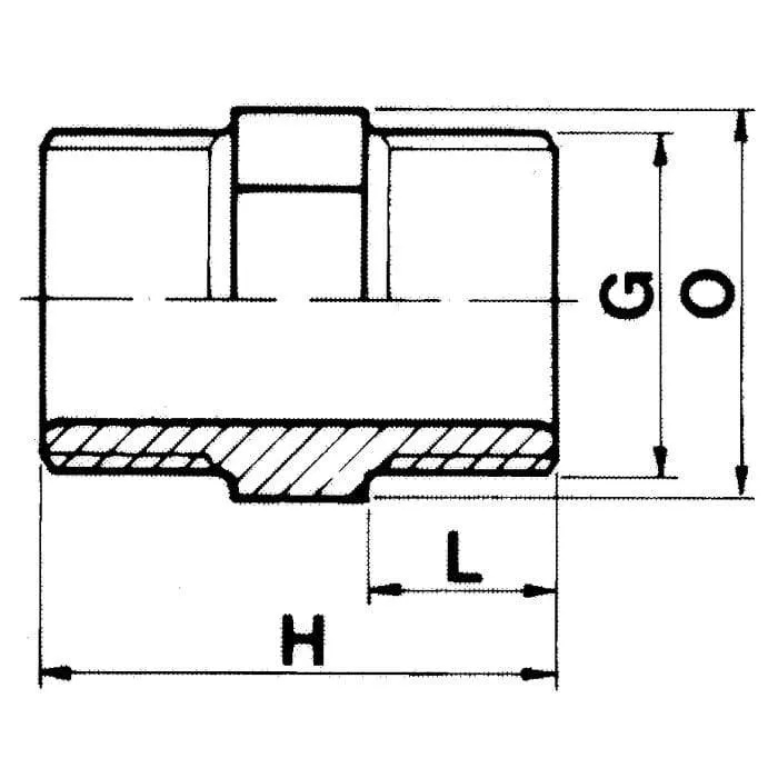 Double douille 2x filet extérieur PVC - À filet - Sous pression
