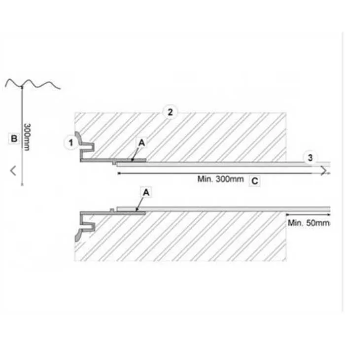 Passage de paroi pour bâche 50MM + acc. inox - À visser sous pression - Pondtechnics