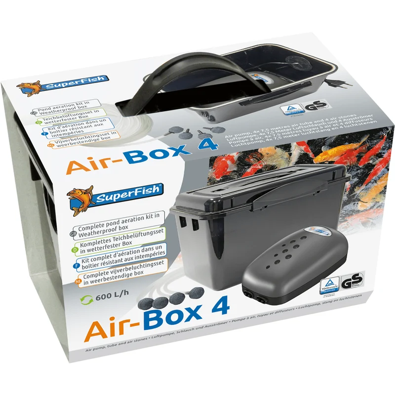 Air-Box 4 - Set d'aération dans boite étanche pour bassin de de 4 à 10m³ - Superfish