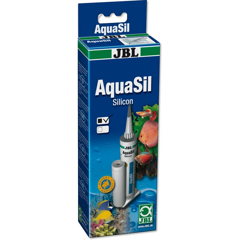 JBL AquaSil noir - Silicone spécial pour aquariums et terrariums
