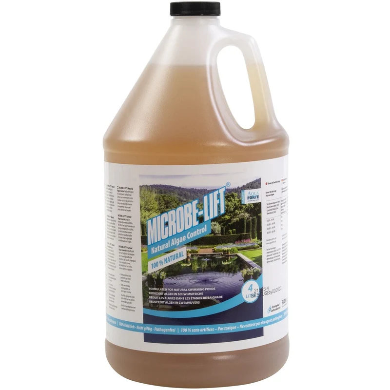 Microbe-Lift Natural Algea Control 4 litres - Paille d'Orge Liquide - Idéal pour Piscine Naturelle