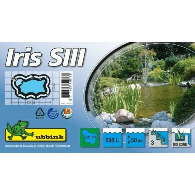 Iris SIII - Bassin à enterrer 205 x 130 x 50CM - 530litres - Ubbink