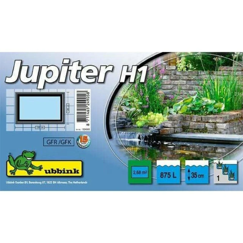 Jupiter H1 - Bassin à enterrer polyester 230 x 148 x 35CM - 875litres - Ubbink