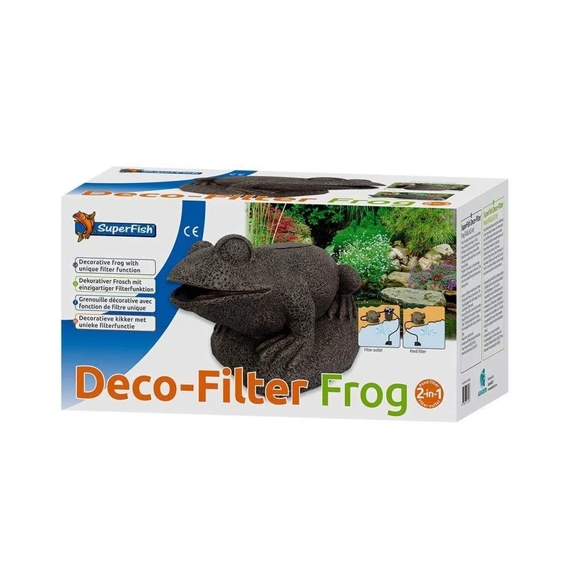 Grenouille gargouille 2 en 1 - Cracheur pour petit jeu d'eau avec petit filtre - Superfish