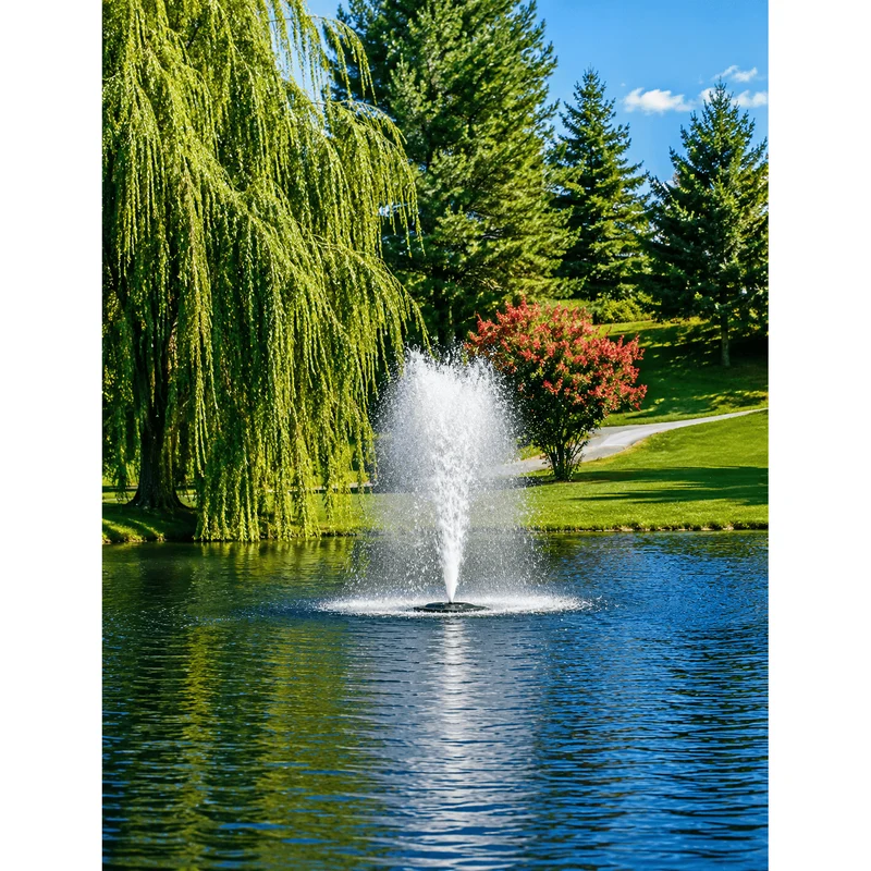 Fontaine flottante Kasco 3400EJF – 850W - Aération, oxygénation et mise en valeur des étangs jusqu'à 2000M²