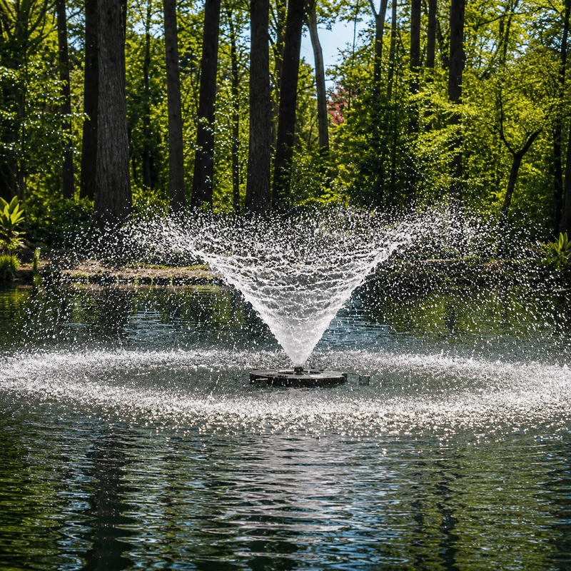 Fontaine flottante Kasco 3400EJF – 850W - Aération, oxygénation et mise en valeur des étangs jusqu'à 2000M²