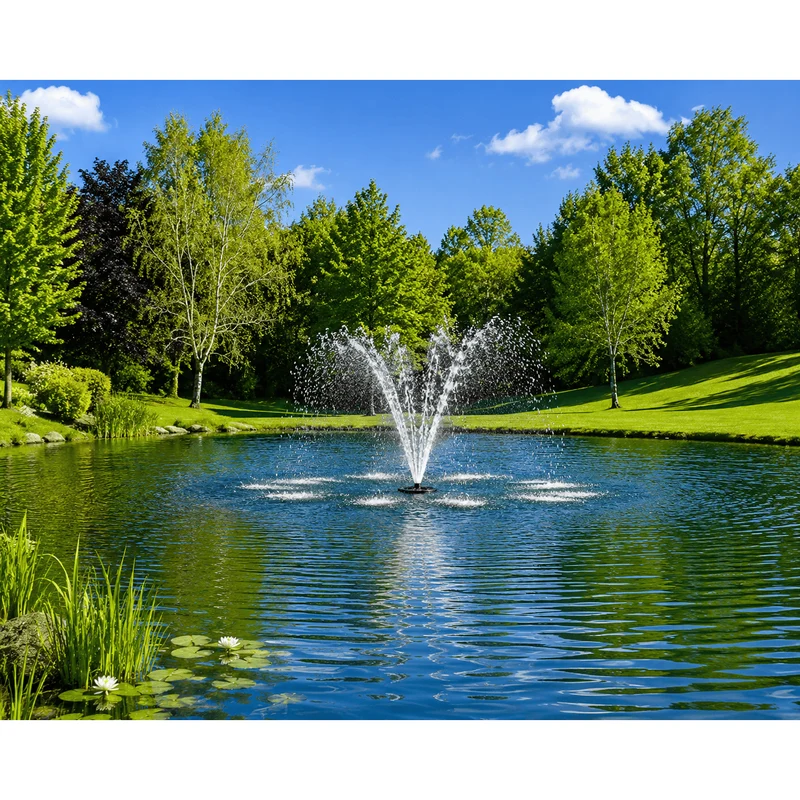 Fontaine flottante Kasco 3400EJF – 850W - Aération, oxygénation et mise en valeur des étangs jusqu'à 2000M²