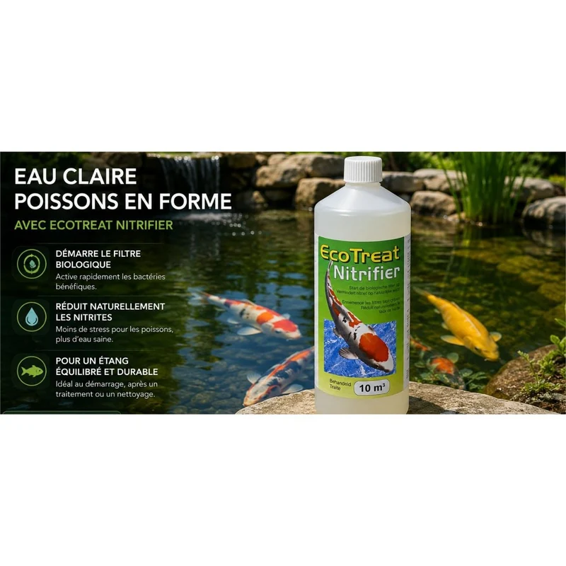 Nitrifier 1000ML Ecotreat - Bactéries liquides nitrifiantes pour traiter 10M³