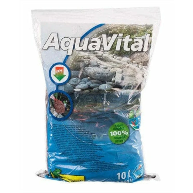 AQUAVITAL - Tourbe pour bassin- 10L -Diminue le taux d'acidité et stoppe la croissance des algues - 10 l