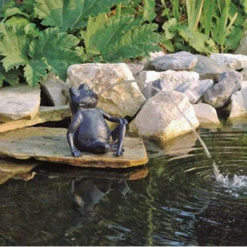Gargouille Grenouille assise 20CM - Cracheur pour petit jeu d'eau - Ubbink