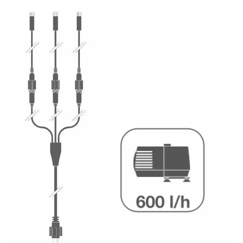 Chios petite chute d'eau - Cascade avec pompe et LED - Ubbink