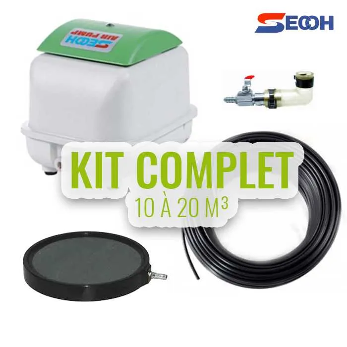 Kit n°2 pour bassin de 10 à 20M³ - Japan quality - Secoh - Protégez votre bassin cet hiver avec l'aération premium !