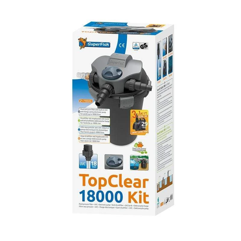 TopClear Set 18000 - Kit complet de filtration sous pression - Superfish