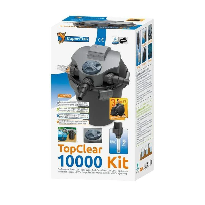 TopClear Set 10000 - Kit complet de filtration sous pression - Superfish