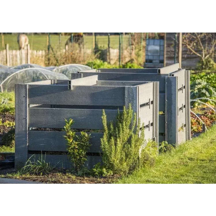 Bac à compost durable - 120CM x 100CM x 100CM - 1300L - ECOO