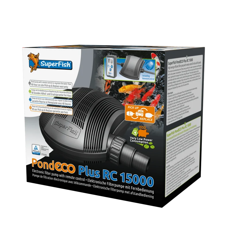 PondEco Plus RC 15000 - Pompe pour étang très économe avec télécommande - Superfish