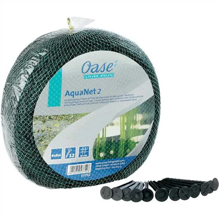 Aquanet 2 - Filet de protection de Bassin 4 x 8M + piquets - Oase