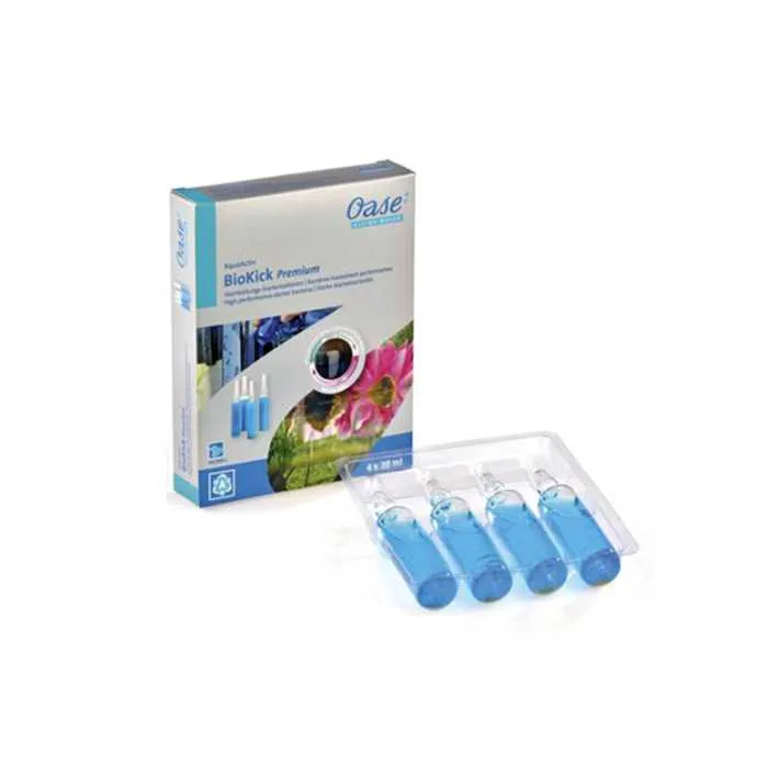 AquaActiv BioKick Premium 4x20ml pour 10.000litres - Bactéries de démarrage en fioles 4 x 20ml