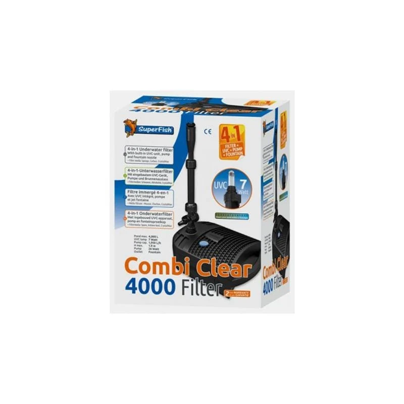 Combi Clear 4000 - Filtre immergeable tout-en-un pour petit bassin - Superfish