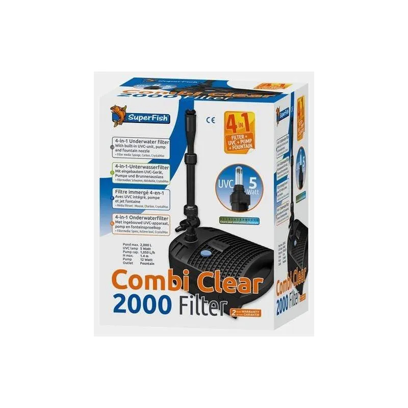 Combi Clear 2000 - Filtre immergeable tout-en-un pour petit bassin - Superfish