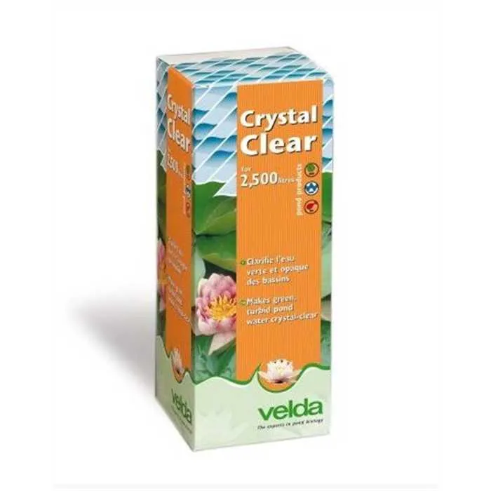CRYSTAL CLEAR 500ML NEW FORMULA - Floculant pour bassin de jardin - Contre les problèmes d'eau verte.
