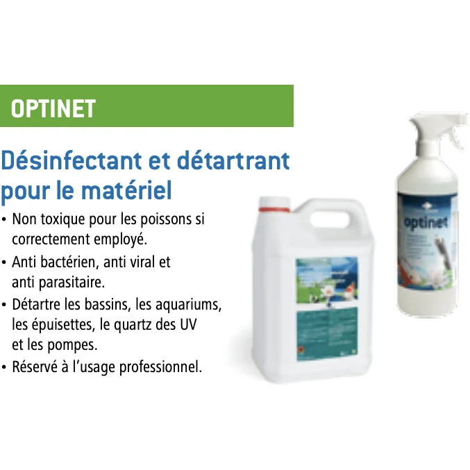 Optinet (1 litre) - Nettoyant, Désinfectant et Détartrant pour les tubes en quartz
