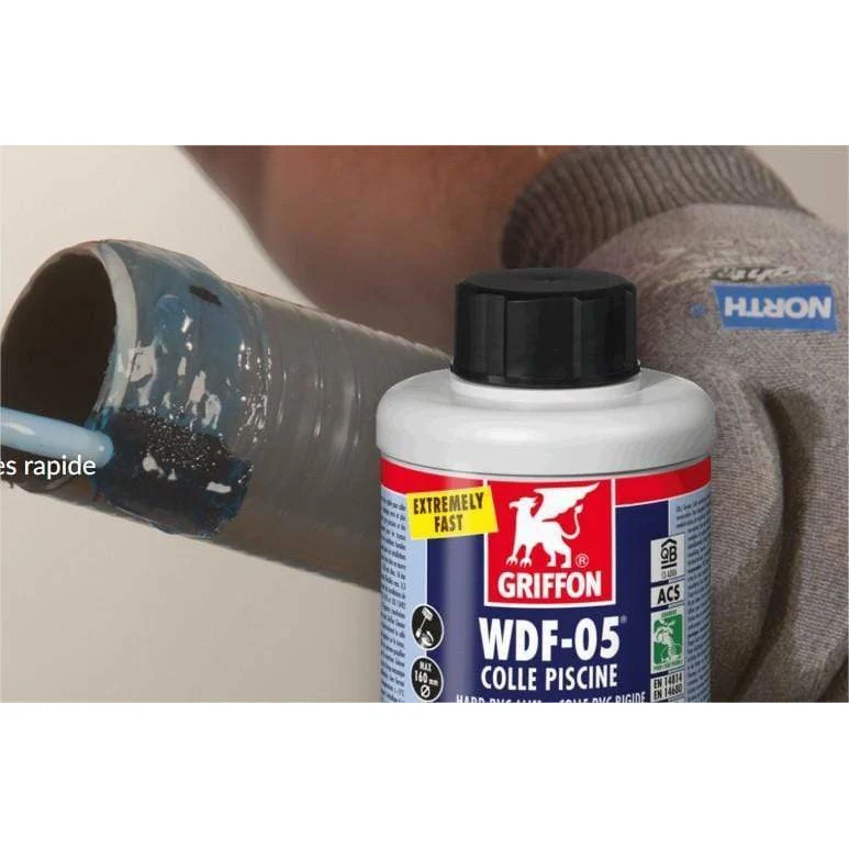 Colle Griffon WDF-05 pour PVC rigide & ABS - Bidon avec pinceau goupillon