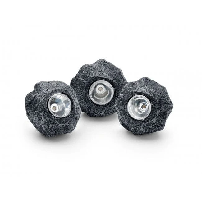 PondoStar LED Rocklight Set 3- Spots en petits rochers pour petit bassin - Pontec