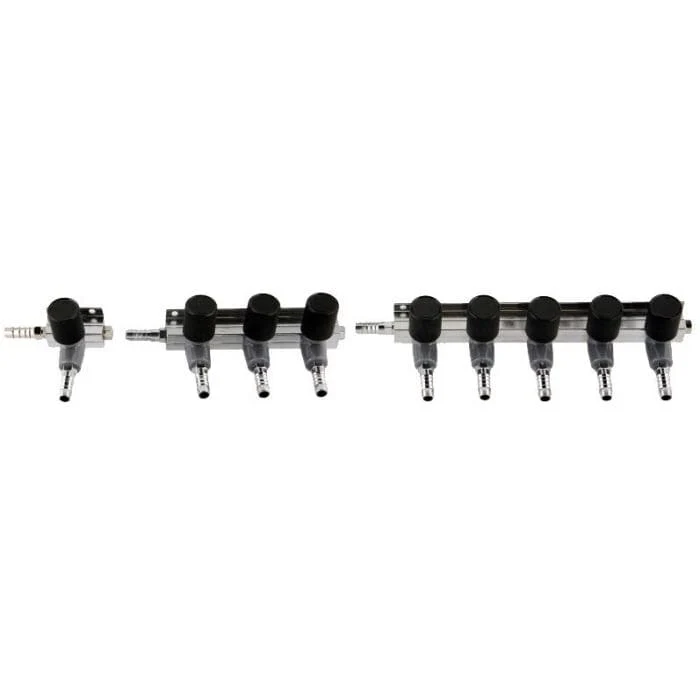 Vanne pour pompe à air 9mm idéal pour montage mural - 1/2/3/4/5 voies - Aquaforte