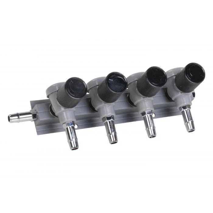 Vanne pour pompe à air 9mm idéal pour montage mural - 1/2/3/4/5 voies - Aquaforte