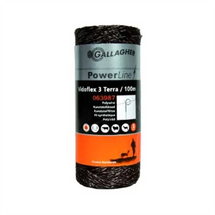 Vidoflex 3 Terra - Fil pour clôture robuste 100M - Gallagher