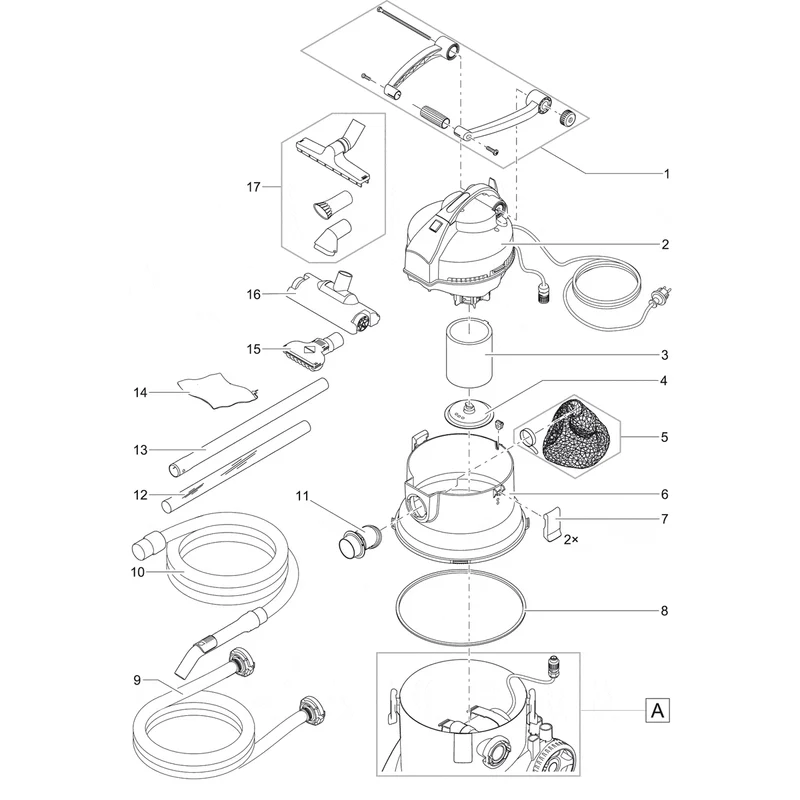 Pièces détachées Aspirateur Pondovac 5 - Oase