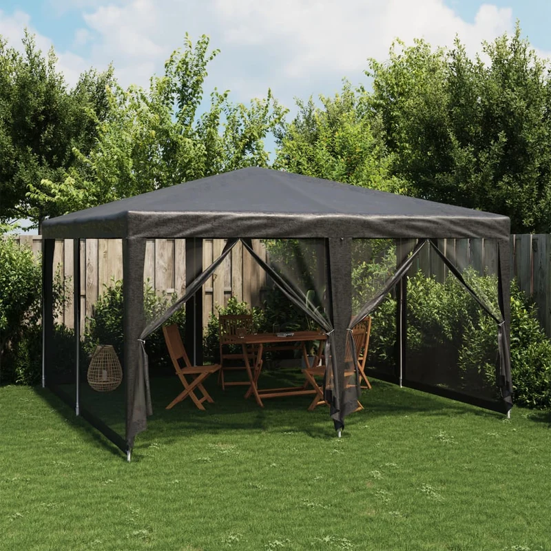 Partytent Met 8 Mesh Zijwanden Hdpe Kleurig