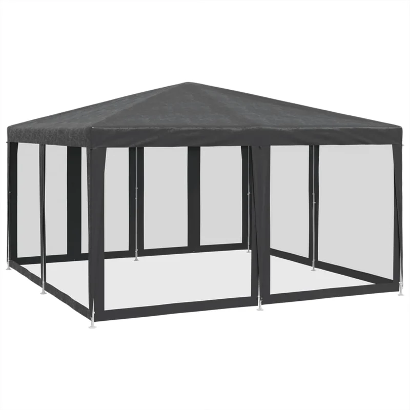 Partytent Met 8 Mesh Zijwanden Hdpe Kleurig