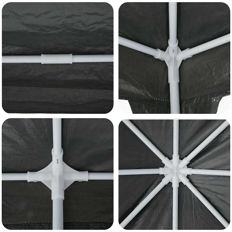 Partytent Antraciet 800 X 400 X 266 Cm Polyethyleen En Staal