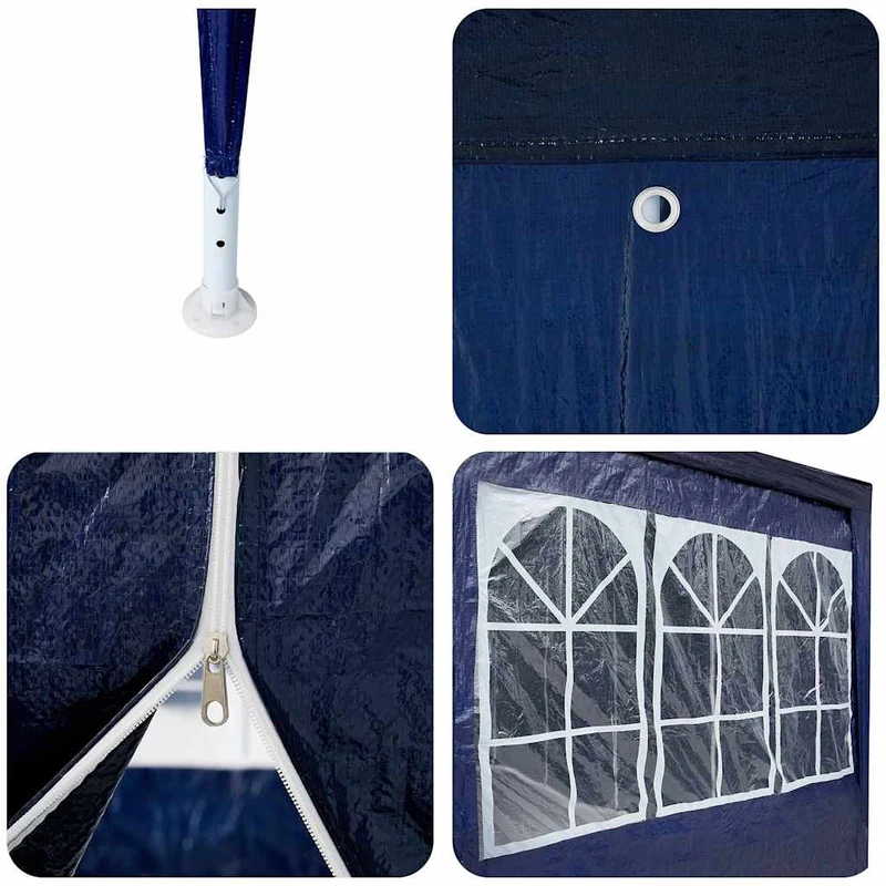 Partytent 800 X 400 X 266 Cm Blauw Polyetheen