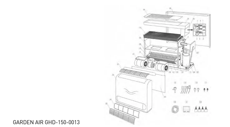 DESUMIDIFICADOR FULL-INVERTER Garden Air GHD-150-0013 - recambios