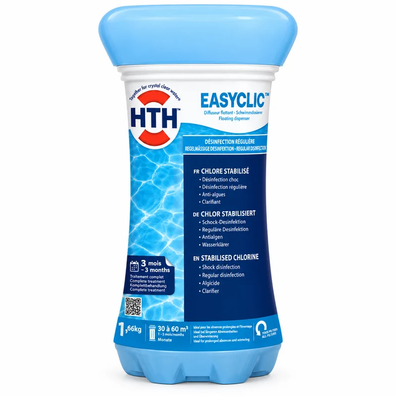 HTH EasyClic Chlore 30-60m³ 1,66kg