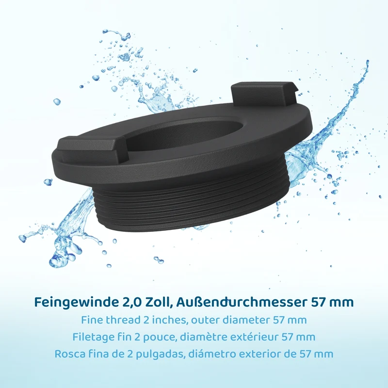 PureFlow® LongLife Filterkartusche kurz + Adapter mit Feingewinde 2,0 Zoll