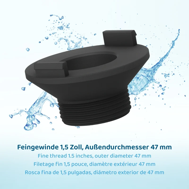PureFlow® LongLife Filterkartusche lang + Adapter mit Feingewinde 1,5 Zoll