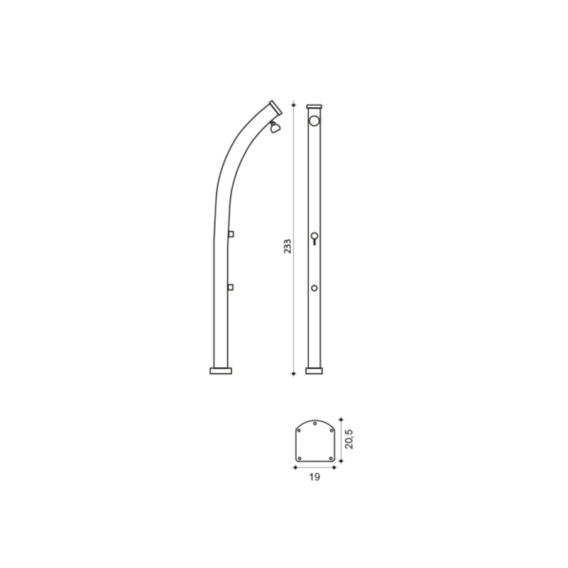 Douche Solaire Jolly 33L Formidra – Gris métallisé