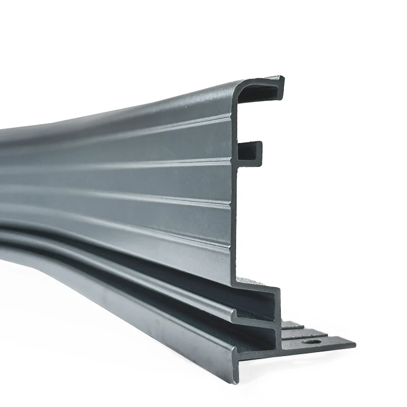 Margelle de coin entaillée à double rails pour piscine creusée (gris)