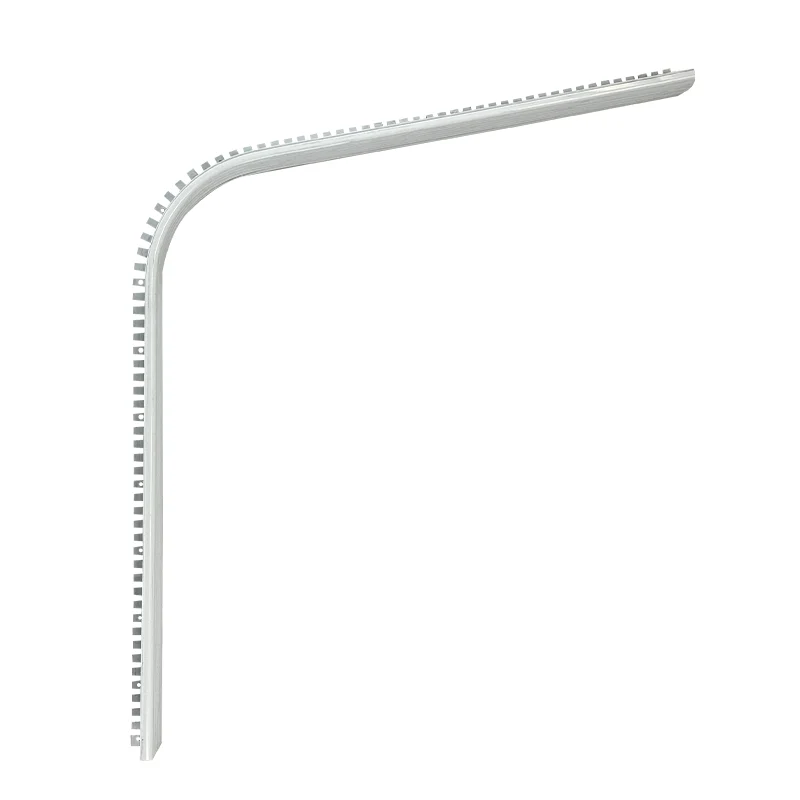 Margelle de coin entaillée à rail unique pour piscine creusée (blanc)